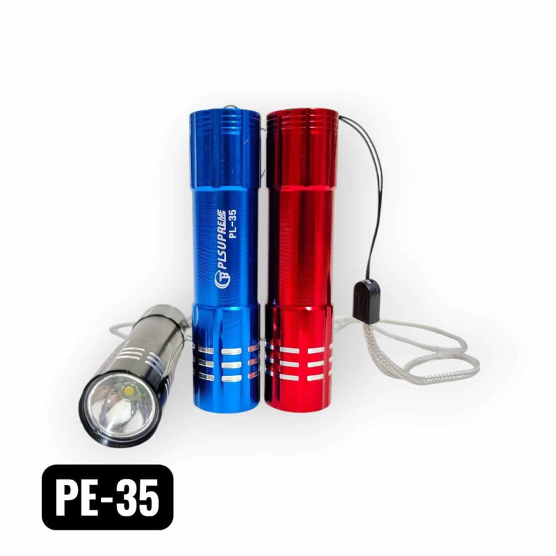 Picture of PLSUPREME PL-35 Mini Powerful Flashlight | 300mAh | Type-C Rechargeable | Metal Body | Compact Torch Light