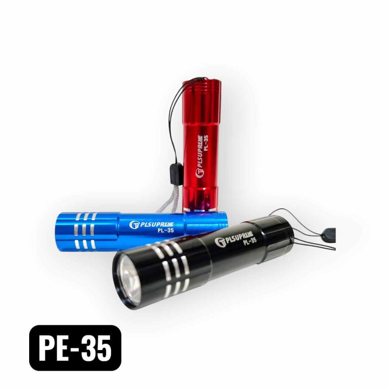 Picture of PLSUPREME PL-35 Mini Powerful Flashlight | 300mAh | Type-C Rechargeable | Metal Body | Compact Torch Light