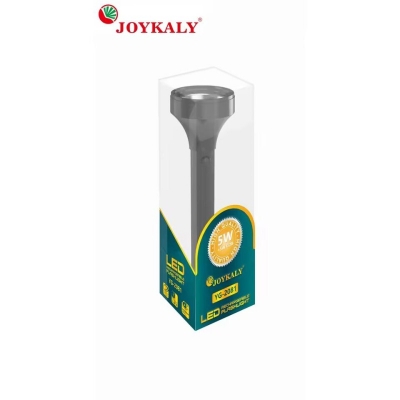 Picture of JOYKALY YG-2081 Powerful Rechargeable Flashlight with COB Light | 5+5W Ultra Bright LED Torch | 2400mAh Long Backup Battery | Type-C Fast Charging | 500m Long Range | Free Charger Included -Black