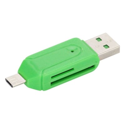 Picture of 2-in-1 USB & microUSB OTG Card Reader Adapter | USB 2.0 OTG Reader for Micro SD/TF & SD Cards | Mobile Phone Memory Expansion | High-Speed Data Transfer
