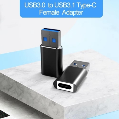 Picture of OneTech OTG Type C to USB Converter 2.0 Adapter for Smartphones Tablets Laptops Charging and Data Transfer