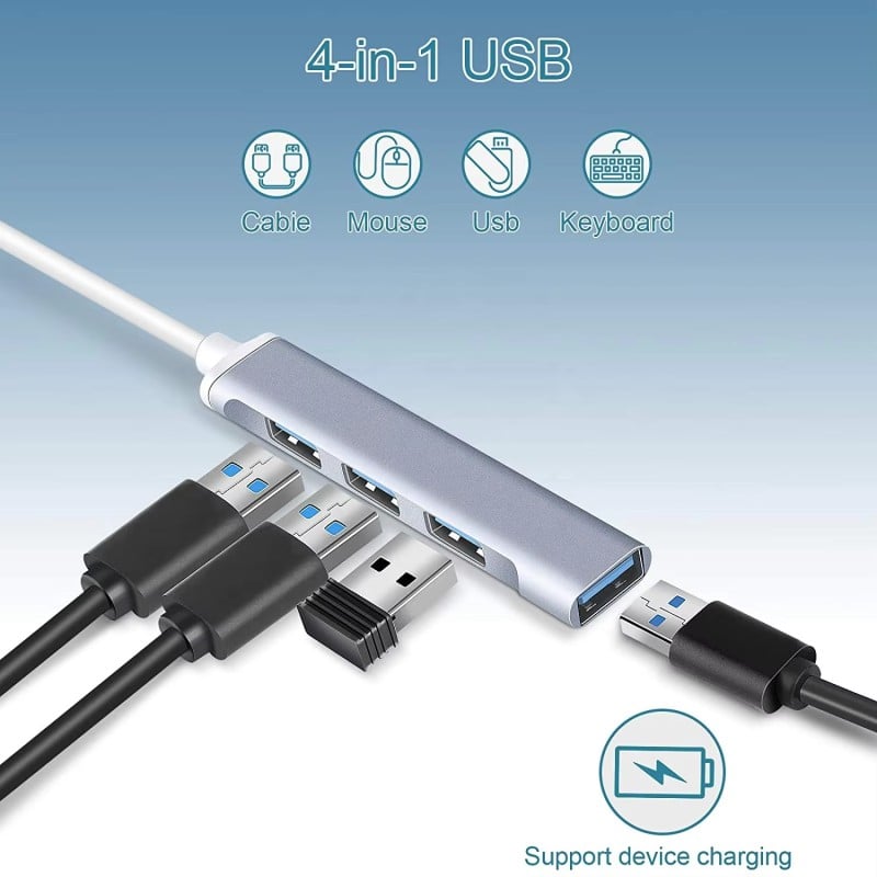 Picture of Delinco 4 Ports USB 3.0 HUB for Laptop Desktop Tablet PC