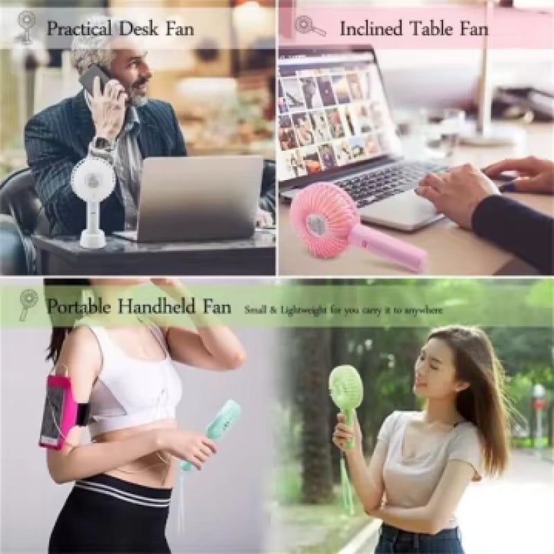 Picture of ABjack 001/002 Portable Rechargeable Mini Fan 1000mAh Handheld USB Charger Fan