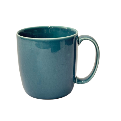 Picture of Ceramic Coffee Mug – Minimalist Teal Blue, 8X7.5cm