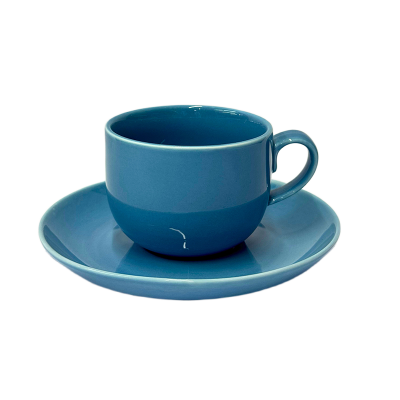 Picture of Ceramic Cup & Saucer Set – Iris Blue