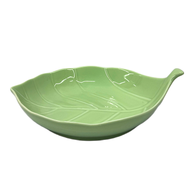 Picture of Ceramic Leaf-Shaped Serving Bowl – Sage Leaf, 24cm