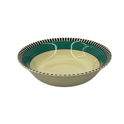 Picture of Ceramic Salad Bowl – Striped Teal, 20cm
