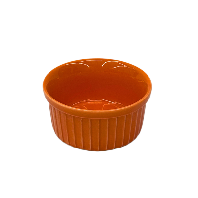 Picture of Ceramic Ramekin Bowl – Fluted Orange, 8cm