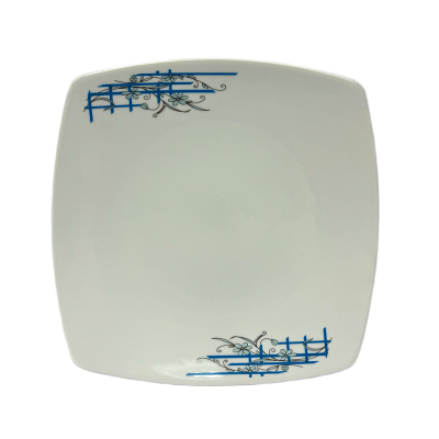 Picture of Ceramic Square Dessert Plate – Floral, 20cm