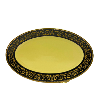 Picture of Ceramic Oval Platter – Yellow Navy Gold, 36cm