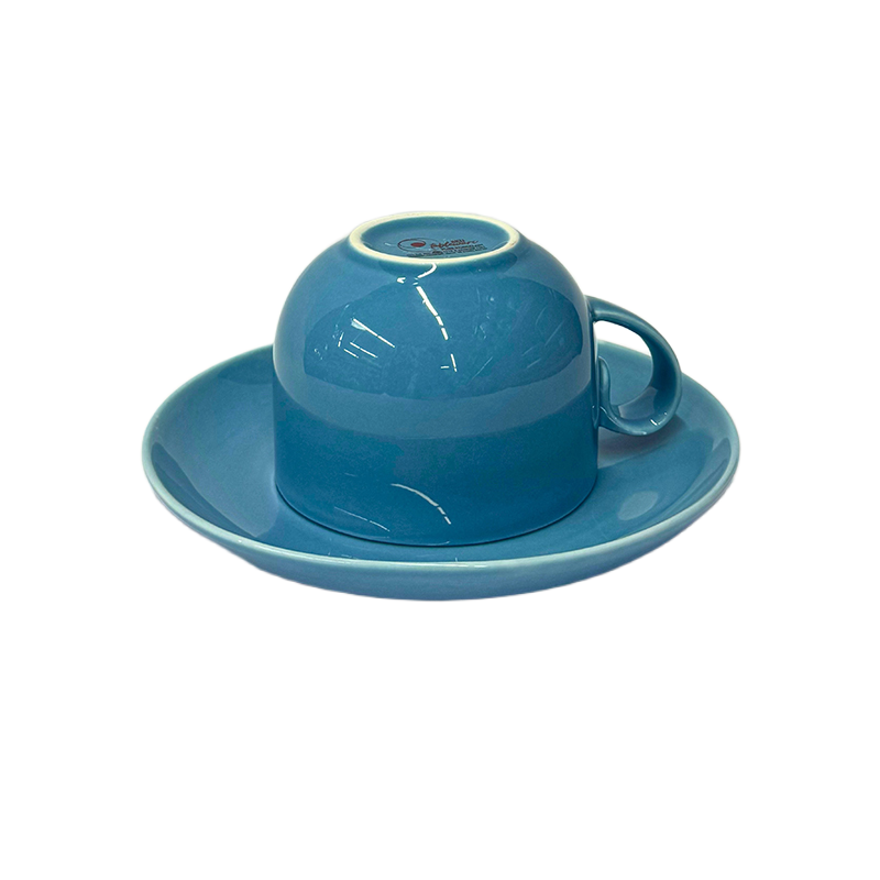 Picture of Ceramic Cup & Saucer Set – Iris Blue