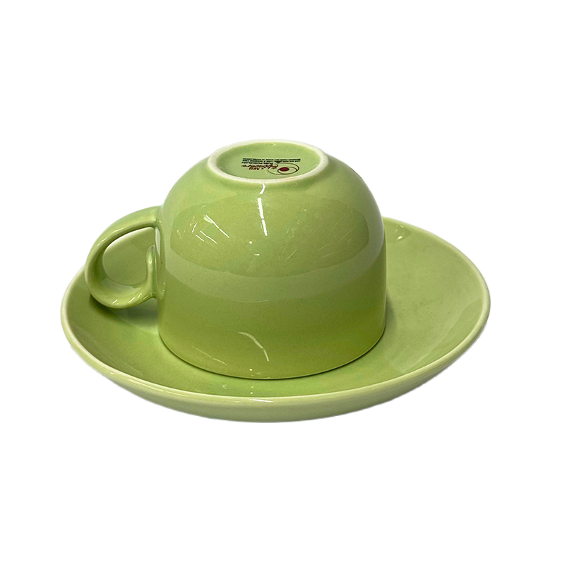 Picture of Ceramic Cup & Saucer Set – Ivory Green