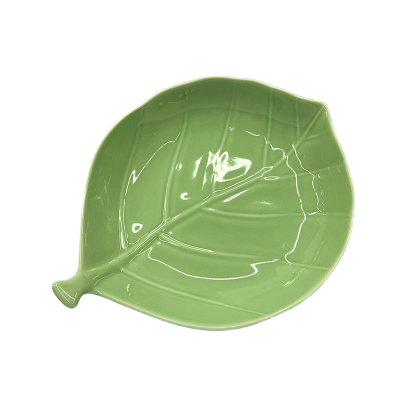 Picture of Ceramic Leaf-Shaped Serving Bowl – Sage Leaf, 24cm