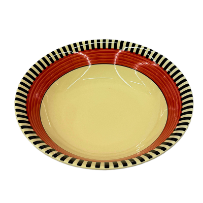 Picture of Ceramic Salad Bowl – Striped Red, 23cm