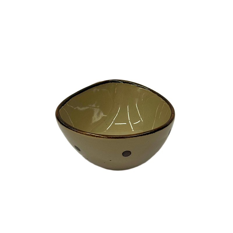 Picture of Ceramic Deep Katori Bowl – Mottled Beige, 10cm