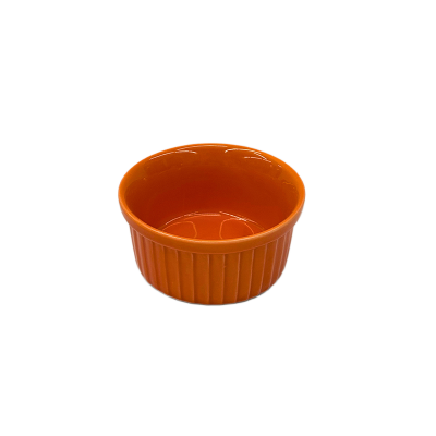 Picture of Ceramic Ramekin Bowl – Fluted Orange, 8cm
