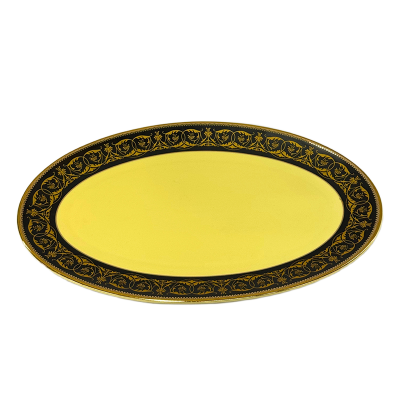 Picture of Ceramic Oval Platter – Yellow Navy Gold, 36cm