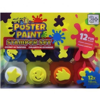 Picture of Mont Marte Kids Poster Paint Stamper Set 12 Piece Multicolor