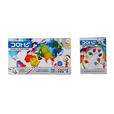 Picture of DOMS Water Color Tube 12 Shades And Mixing Palette(Multicolour)