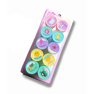 Picture of China Kids Emoji Stamp Set 10pcs Multicolor