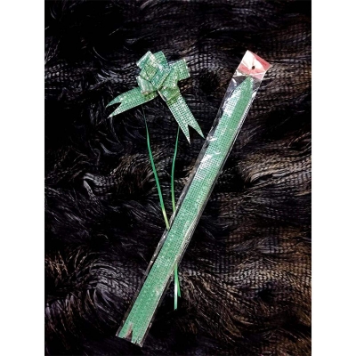Picture of Pull Flower design Ribbon Bow Gift Wrap Big Size- 10 Piece Green