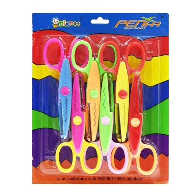 Picture of Art and Craft Zig Zag paper Scissor (set of 6) Multicolor