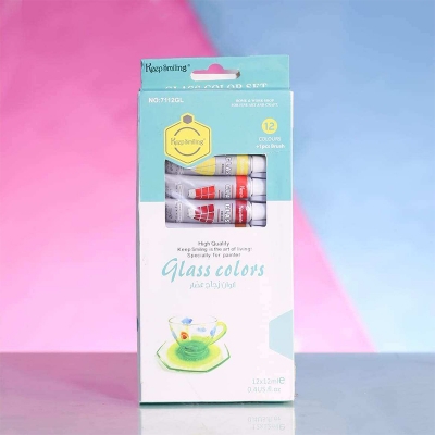 Picture of KeepSmiling Glass Color Set of 12pcs 12ml No:7112GL Multicolor
