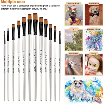 Picture of KeepSmiling Artist Brush Set 12pcs A6075F White