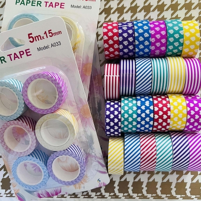 Picture of 4 Different Design Craft Paper Tape( Pack of 6) 