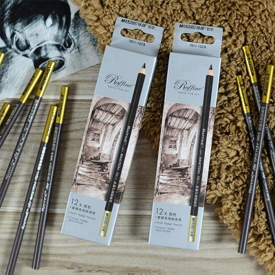 Picture of MARCO Raffine 7011 Professional Drawing Sketch Pastel Pencil 3pcs Sketch Charcoal