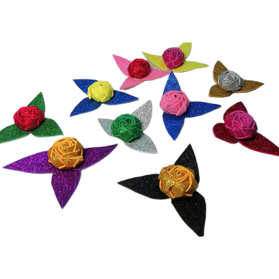 Picture of China Glitter Foam Laddu Rose 10ps shade A Multicolor