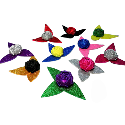 Picture of China Glitter Foam Laddu Rose 10ps shade B Multicolor