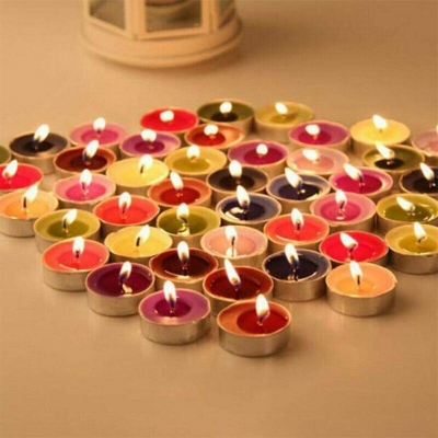 Picture of Chinese Classic Round Shape Decoration Floating Candle 10pcs Multicolor