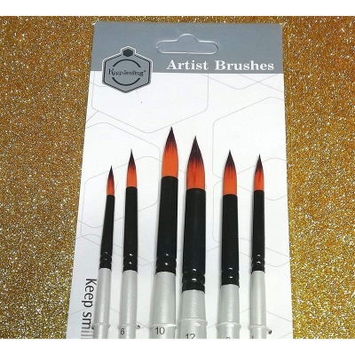 Picture of KeepSmiling Artist Painting Brushes set 6pcs 6129R White