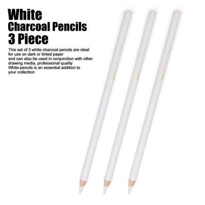 Picture of KeepSmiling WHITE CHARCOAL PENCIL 3 PCS White