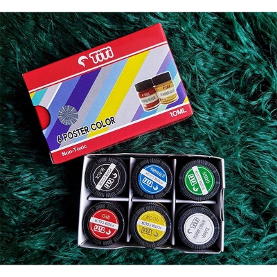 Picture of TiTi Non Toxic Poster Colors 10ml– 6Pcs Multi color