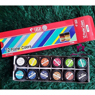Picture of TiTi Non Toxic Poster Colors 10ml– 12Pcs 1set