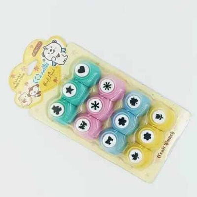Picture of Mini DIY Assorted Paper Punching Machines Any1 Set of 12pcs Craft Punch Multicolor