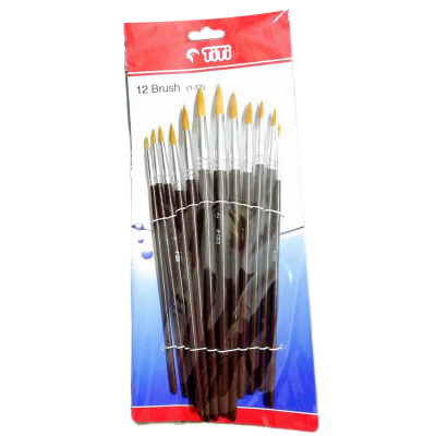 Picture of TiTi Artist 6 Flat Brush (1-12) Multicolor