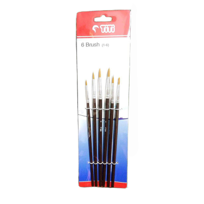 Picture of TiTi Artist 6 Flat Brush (1-6) Multicolor