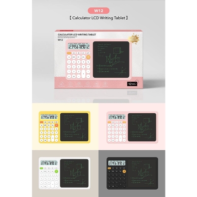 Picture of Calculator LCD Writing Tablet | 12 Digit Display | Digital Writing Pad for Students Multicolor