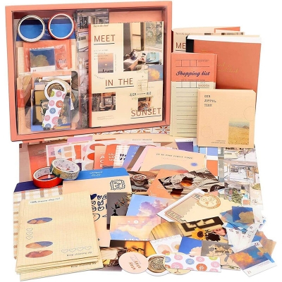 Picture of Warm Mail Series Scrap Booking Gift Set Send Any 1 set . Multicolor
