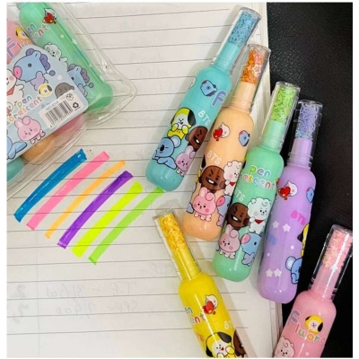Picture of Highlighter Marker Pen Bottle Shape  (Set of 6, Multicolor) 