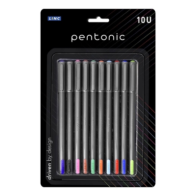 Picture of Pentonic Ball Point Pen (Assorted Colour, Pack of 10) 