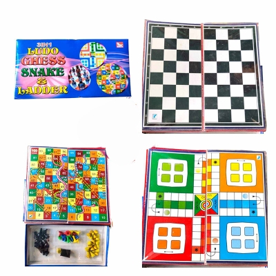 Picture of Ludo, Chess & Ladder 3 In 1 Game Set 