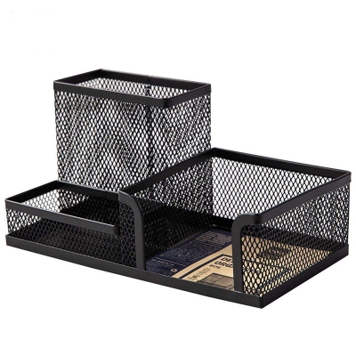 Picture of MESH DESK ORGANIZER 3 COMPARTMENTS BLACK 1ps