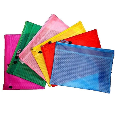 Picture of A3 Zipper File Size Bags Waterproof Double Layer Stationery File Storage Packing Zip Lock Folders Bags  (BUY 1 GET 1) Multicolor