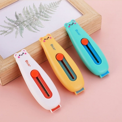 Picture of Adorable Cute Mini Utility Cutter - Set of 2 (Multicolor) - Special Offer: BUY 1, GET 1 - Perfect for Precision Cutting Tasks 