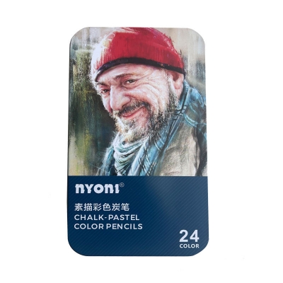 Picture of NYONI 24pc Color Charcoal Pencil Set 24ps