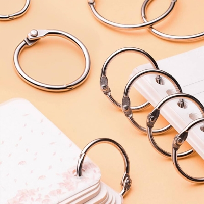 Picture of Book Binder Ring (3/4 in (2.0cm) 12ps in 1 packet, 1.25 in (3.17cm) 8ps in 1 packet, .2 in (5.08cm) 6ps in 1 packet) 